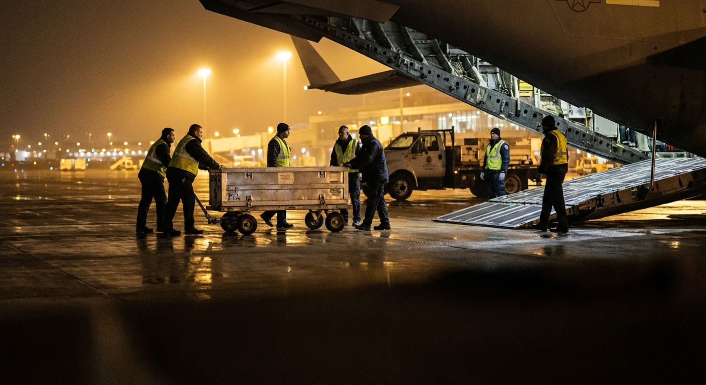 Transfert de corps par avion